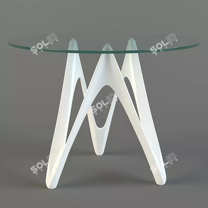 DE Varo Prismea 100: Stylish Glass Dining Table 3D model image 1
