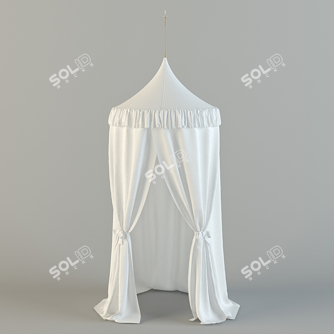 Dreamy Canopy for Your Baby's Crib 3D model image 1