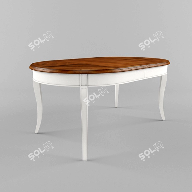 Stella Del Mobile Solid Wood Dining Table 3D model image 1