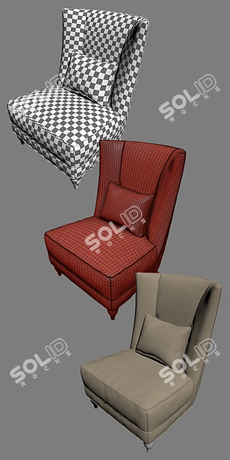 Baker - Verdi Lounge Chair: Stylish and Comfortable 3D model image 3