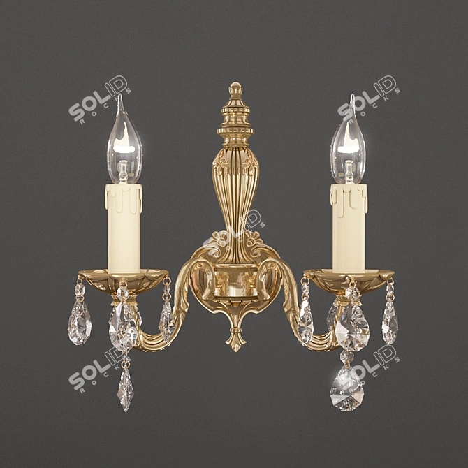 Elegant Wall Sconce: Riperlamp Roma 3D model image 1