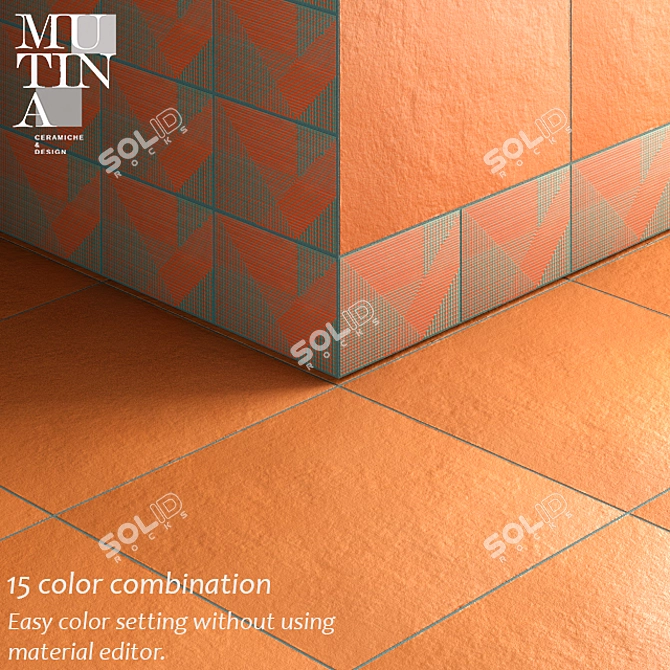Tierras Set: Innovative Wall & Floor Tiles 3D model image 1