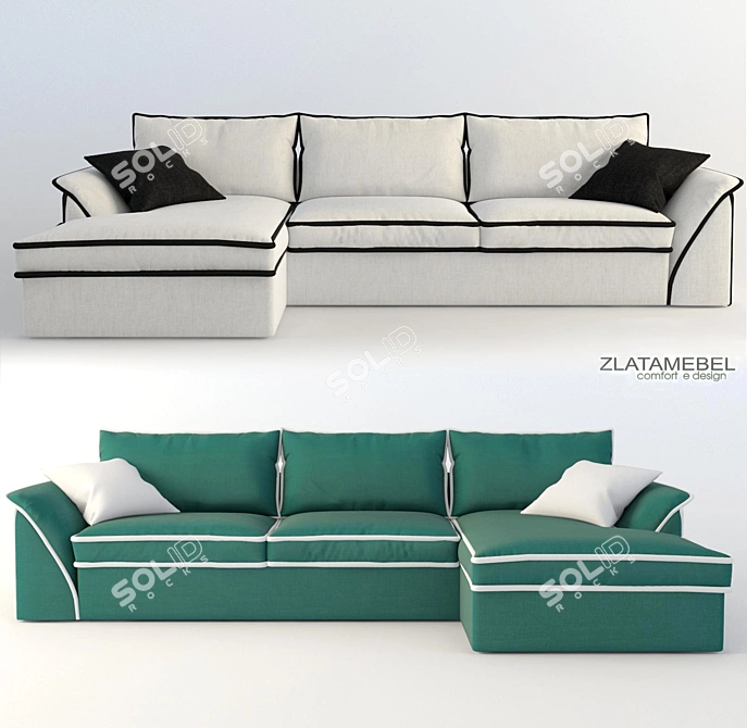 Luxurious Nieri Sofa by Zlatamebel 3D model image 1