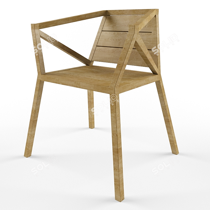 Sleek Modern Chair 3D model image 1