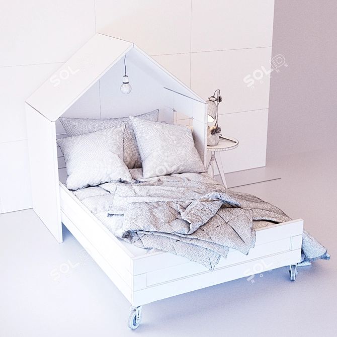 Royal Crown Baby Crib 3D model image 3