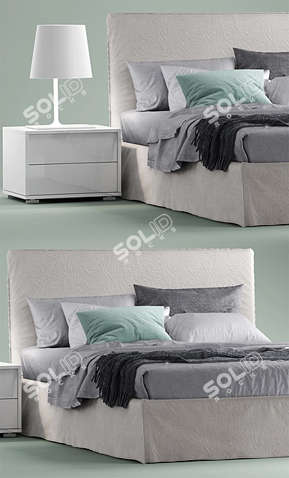 Ghost 80E Bed - Gervasoni's Hauntingly Beautiful Design 3D model image 2