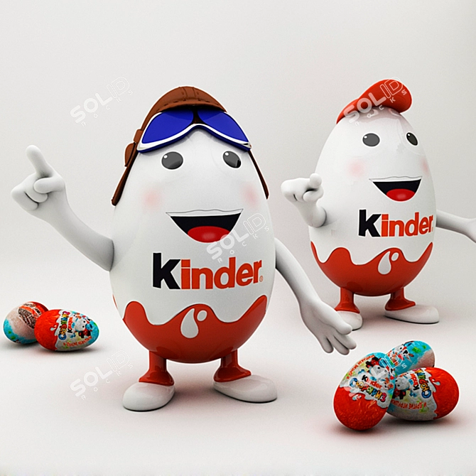 Kinderino Surprise Egg: Big, Fun-filled! 3D model image 1