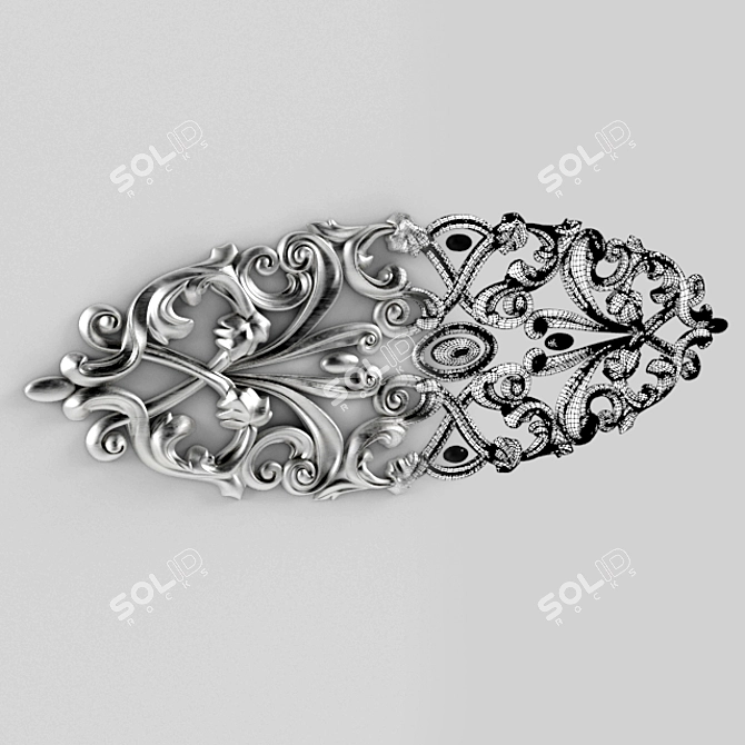 Artistic Carved Element 3D model image 2