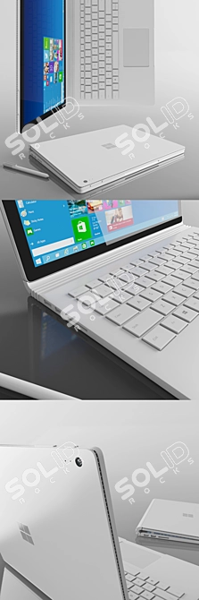 Ultra-Sleek Surface Book 13 3D model image 2