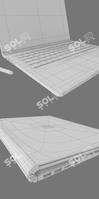 Ultra-Sleek Surface Book 13 3D model image 3