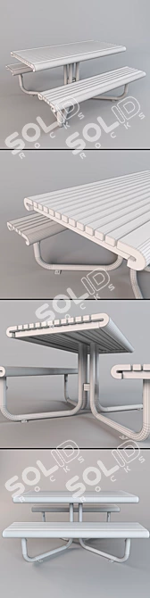 Gretchen Picnic Table: Stylish and Functional 3D model image 3