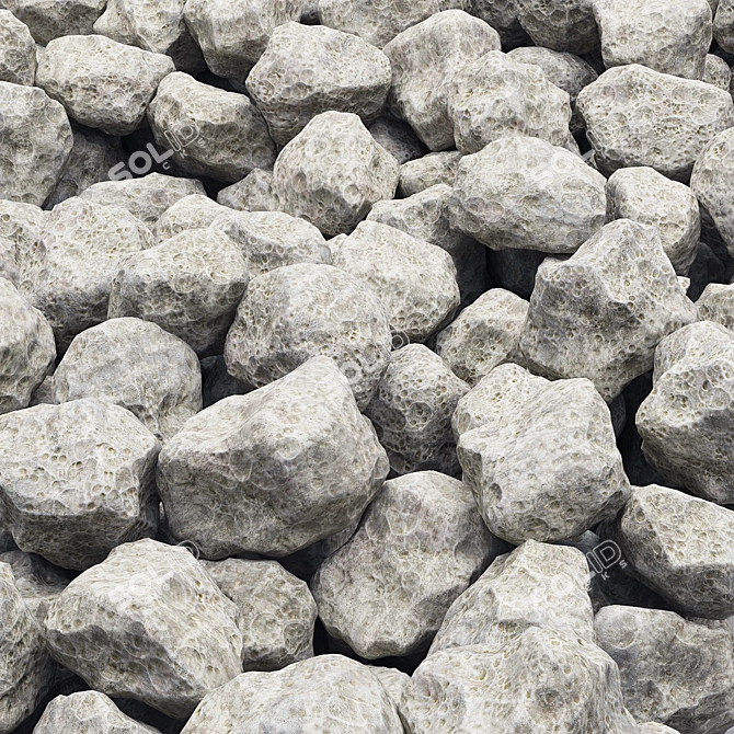 Crushed Stone: High-quality 3D Texture 3D model image 1