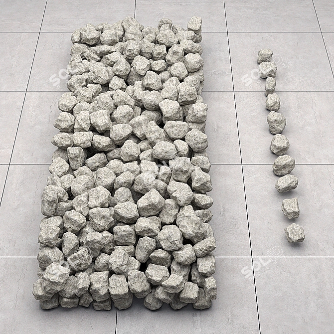 Crushed Stone: High-quality 3D Texture 3D model image 2