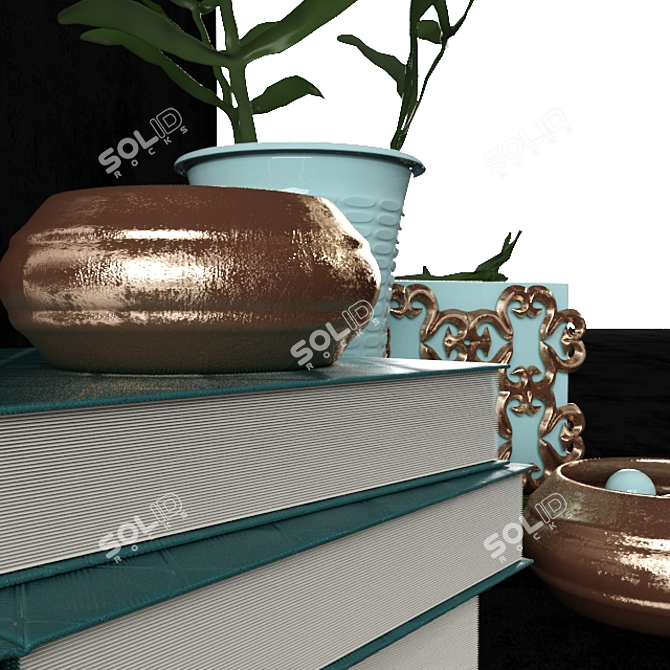 Elegant Home Decor Set 3D model image 3