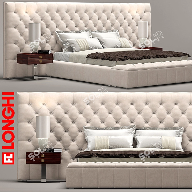 Regal Bliss Bed, Longhi 3D model image 1