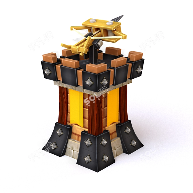 Title: Medieval Ballista Siege Weapon 3D model image 1