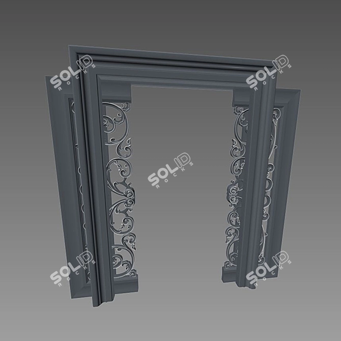 Elio Ukraine Classic Carved Wardrobe System 3D model image 3