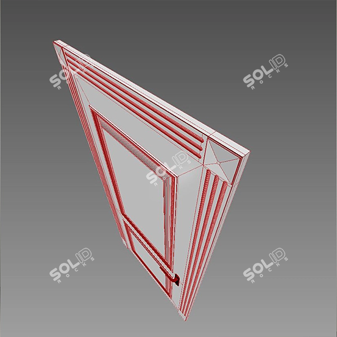 Title: Classic One-sided Doors 3D model image 2