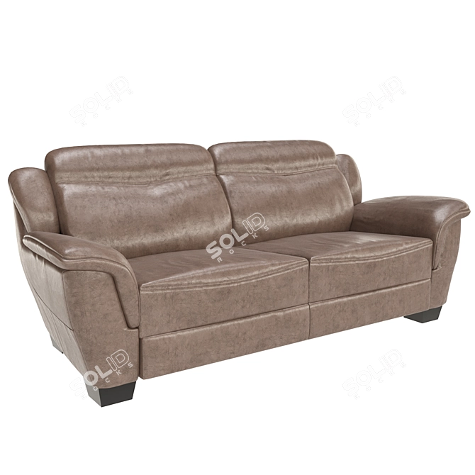 Gaetano Leather Sofa: Luxurious Comfort with Natuzzi 3D model image 1