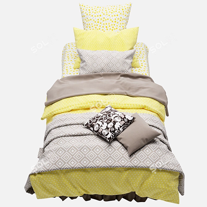 Sunshine Kids Bed Set 3D model image 2