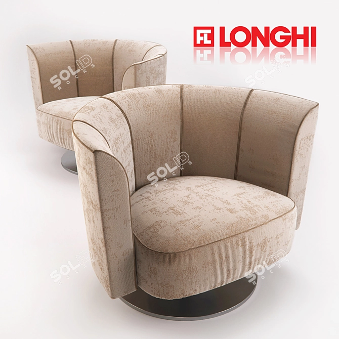 Sleek Ludwig Chair & Table 3D model image 1