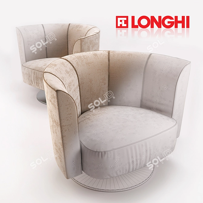 Sleek Ludwig Chair & Table 3D model image 3