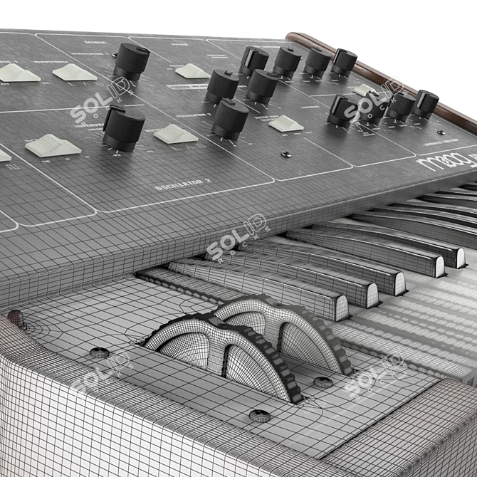 Vintage Moog Prodigy Analog Synthesizer 3D model image 3