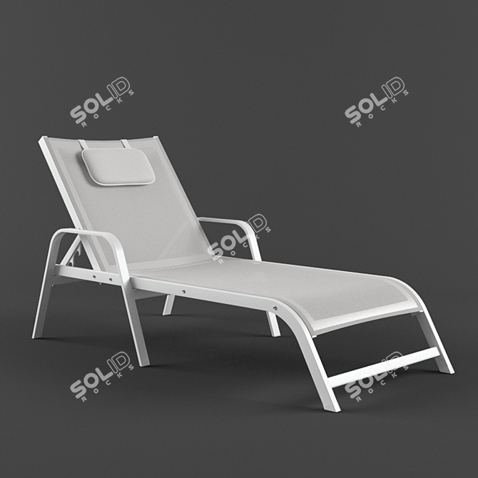 Riviera Stackable Reclining Sun Lounger 3D model image 1