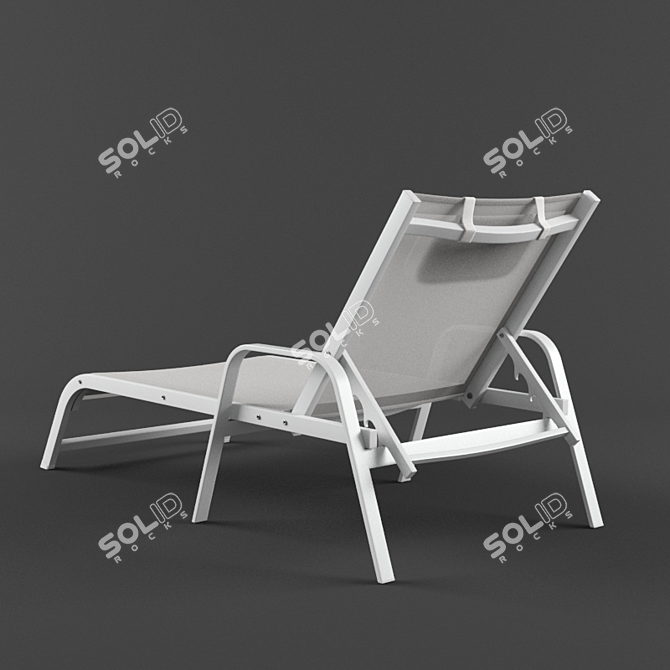 Riviera Stackable Reclining Sun Lounger 3D model image 2