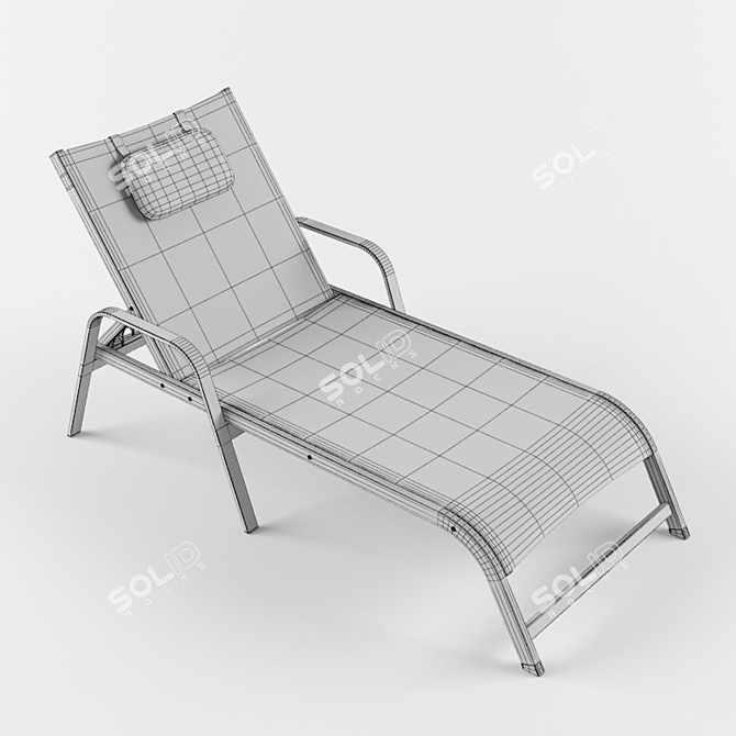 Riviera Stackable Reclining Sun Lounger 3D model image 3