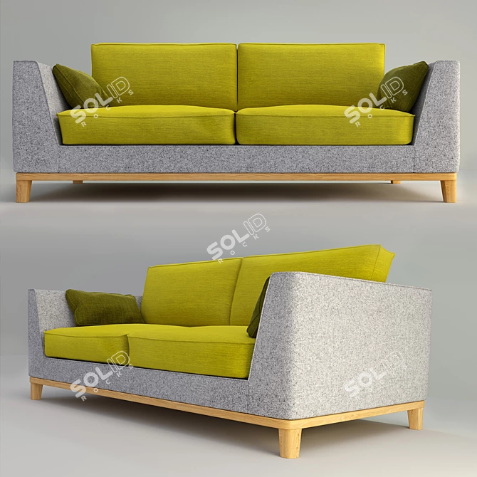 Elegant Art Deco Gatsby Sofa 3D model image 3