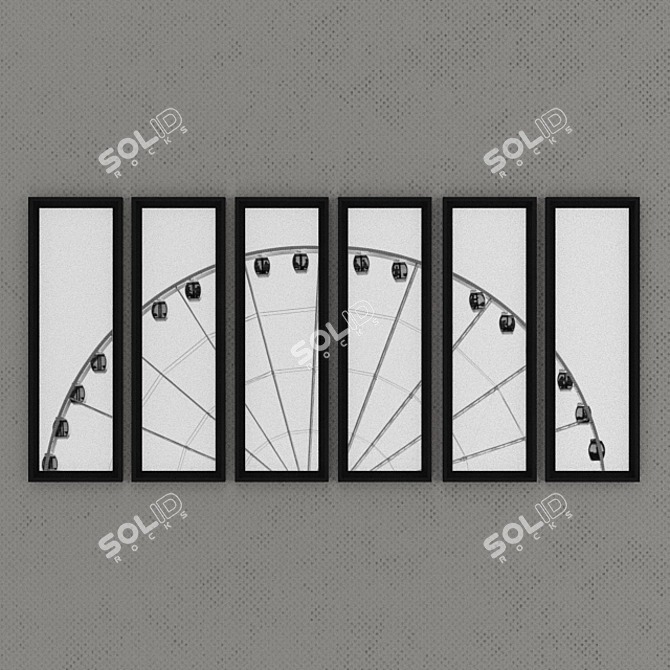 Whirling Frames - Set of 6 3D model image 1