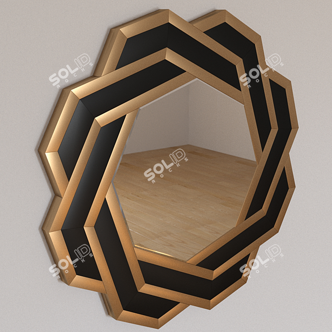 Elegant Amber Mirror: Eichholtz Mulini 3D model image 1