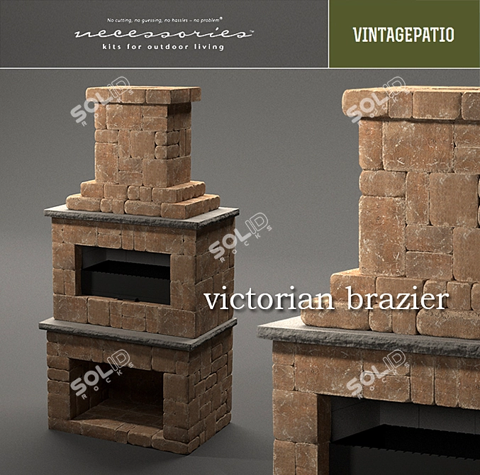  Victorian Vintage Patio Brazier 3D model image 1