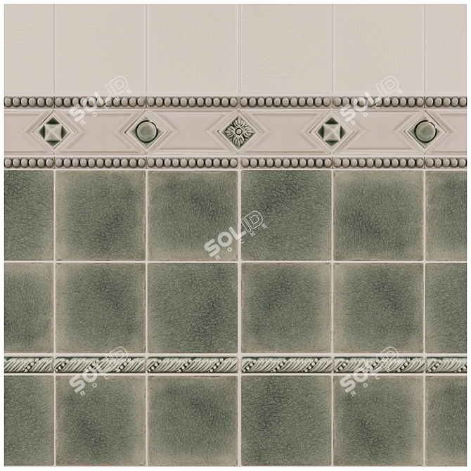 Elios Wine Country: Rustic Charm Tile 3D model image 1