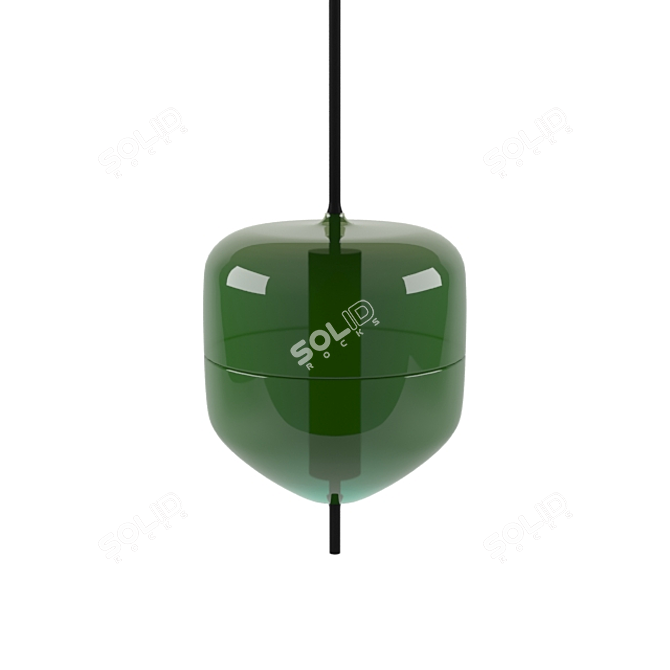 Elegant Green Pendant Lighting 3D model image 2