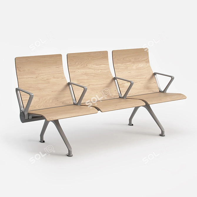 Avant Modular Bench: Sleek Design & Comfort 3D model image 1