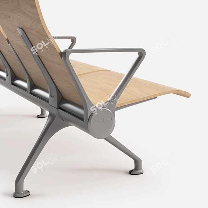 Avant Modular Bench: Sleek Design & Comfort 3D model image 3