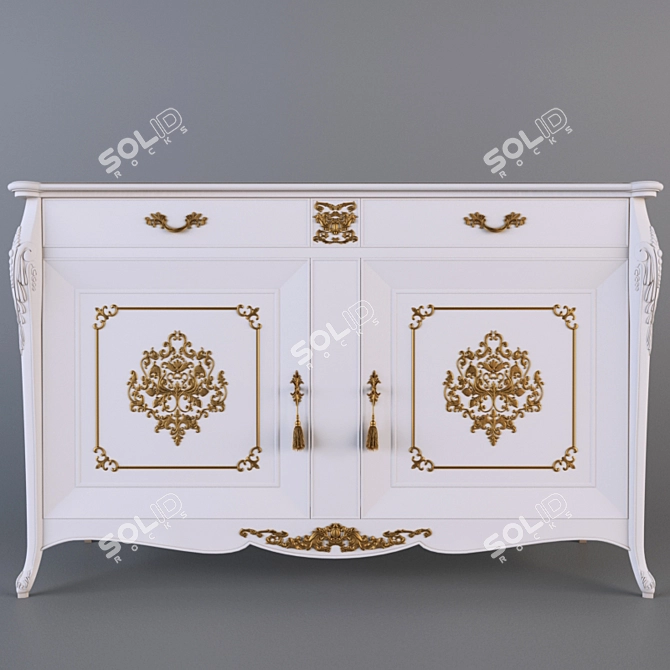 Classic Drawer Chest 3D model image 1