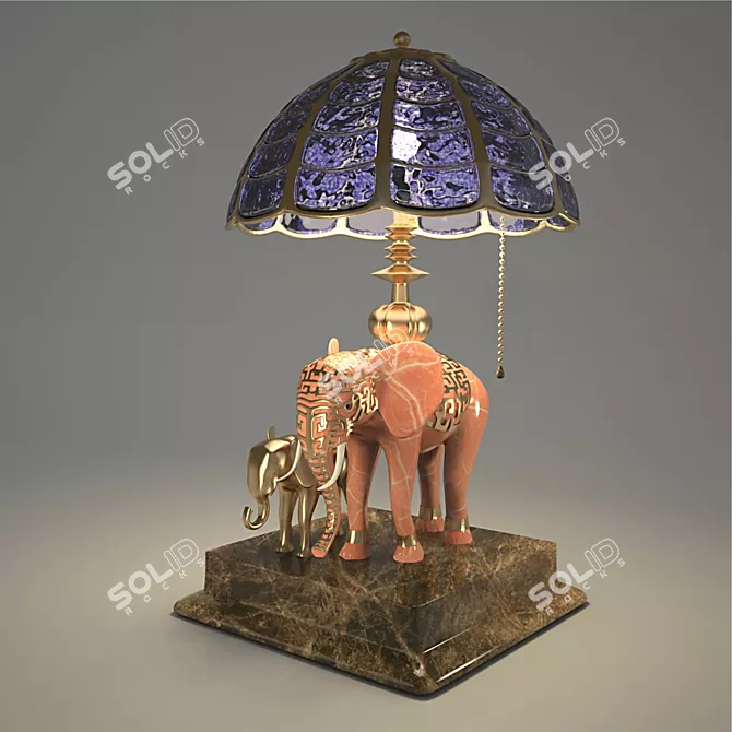 Elephant Glow Lamp 3D model image 1