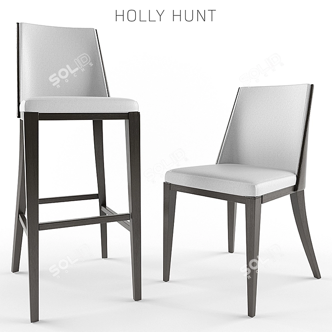 Modern Luxury Crescent Chair 3D model image 1