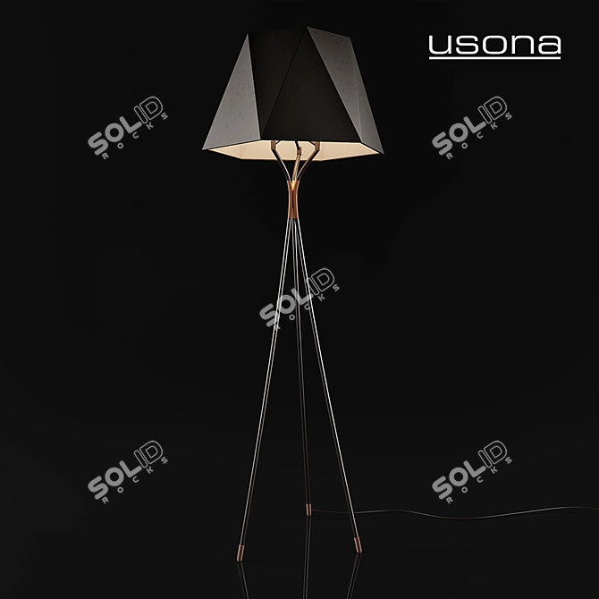 Usona Floor Lamp: Sleek and Stylish Illumination 3D model image 1