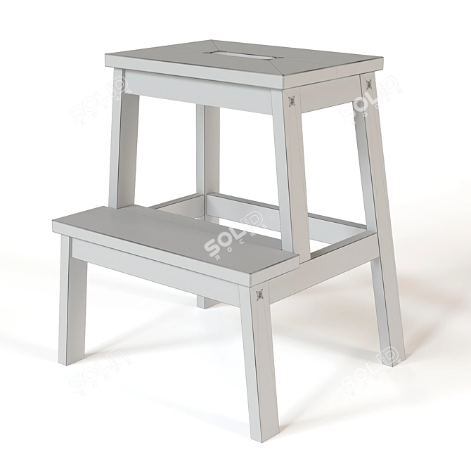 IKEA Bekvem 2-in-1 Stool Ladder 3D model image 2