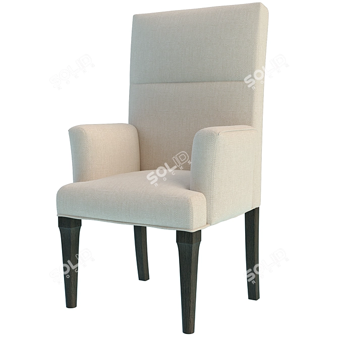 Trovato Natural Dining Arm Chair 3D model image 1