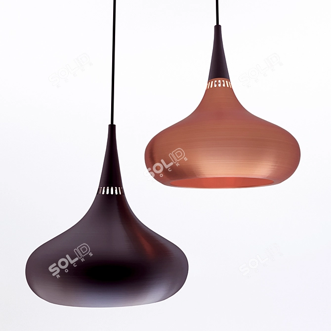 Orient Copper SL-9018: Elegant Copper Table Lamp 3D model image 1