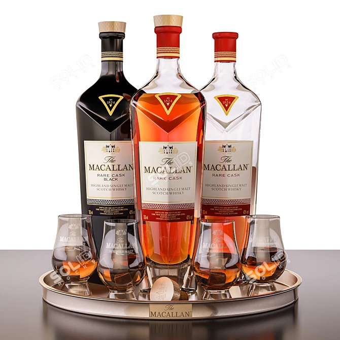 Exquisite Macallan Rare Cask 3D model image 1