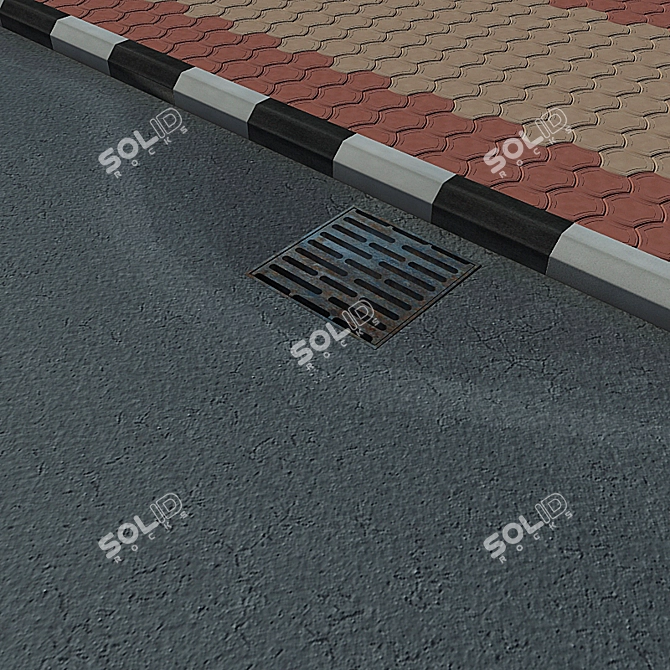 Urban Pathway: Paving the Streets 3D model image 3