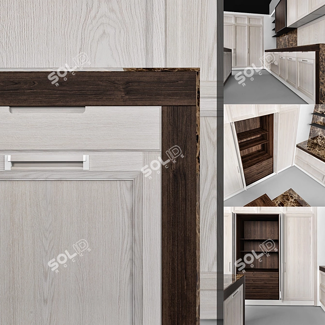 Elegant Cashmere Collection: Castagna Cucine 3D model image 2