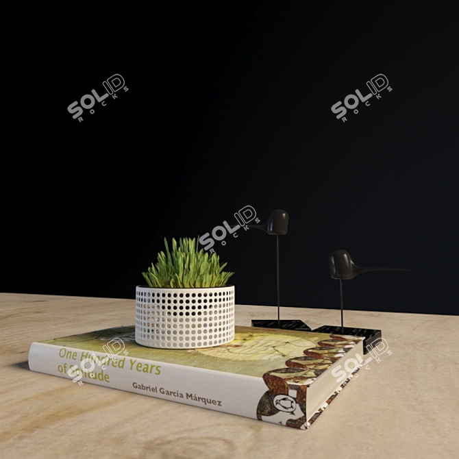 Rustic Wood Coffee Table 3D model image 2