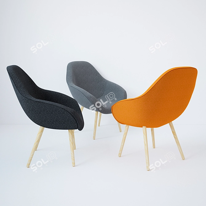 Hay Lounge: Modern Comfort 3D model image 2